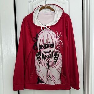 Himiko Toga Men’s Medium Red Hoodie Sweatshirt Long Sleeves My Hero Academia